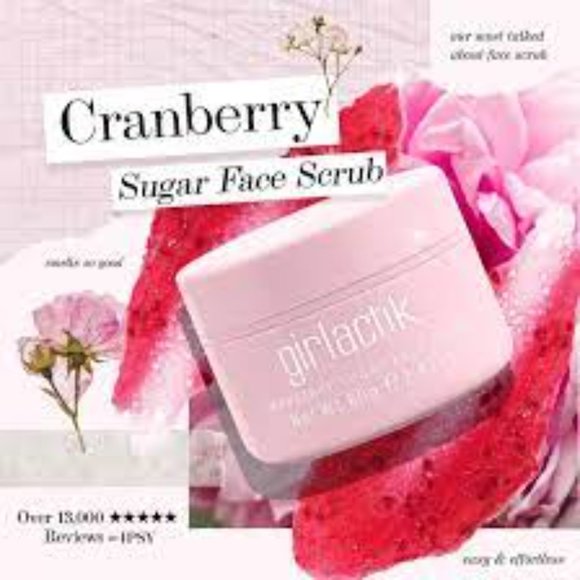 New Girlactik Cranberry Sugar Face Scrub - Picture 2 of 3
